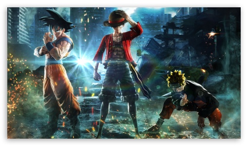 Jump Force - Goku, Naruto, Luffy UltraHD Wallpaper for 8K UHD TV 16:9 Ultra High Definition 2160p 1440p 1080p 900p 720p ; Mobile 16:9 - 2160p 1440p 1080p 900p 720p ;