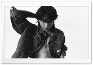 Jung Kook BTS Black and White 4K UHD Wallpaper for Widescreen and UltraWide Desktop, UltraHD TV, Smartphone, Tablet