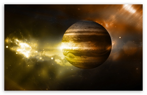 Premium Photo  A close up jupiter planet of the solar system in high  quality science wallpaper ai generated