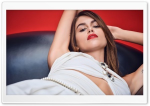 Kaia Gerber in White Photoshoot 4K UHD Wallpaper for Widescreen and UltraWide Desktop, UltraHD TV, Smartphone, Tablet
