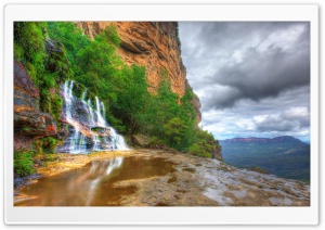 Katoomba Falls, Blue Mountains National Park, New South Wales, Australia Ultra HD Wallpaper for 4K UHD Widescreen desktop, tablet & smartphone