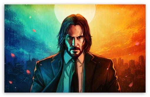 Keanu Reeves as John Wick Portrait Fan Art UltraHD Wallpaper for UHD 16:9 ; HD 16:9 ; UltraWide 21:9 24:10 32:9 32:10 ; Widescreen 16:10 ; Tablet 1:1 ; Mobile 9:16 9:19.5 9:20 ; Dual 16:10 16:9 ;