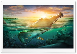 Keep the Ocean Clean Ultra HD Wallpaper for 4K UHD Widescreen desktop, tablet & smartphone