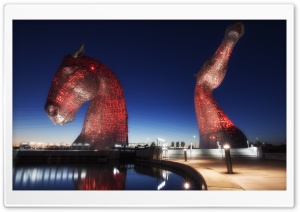 Kelpies Horse Sculpture Ultra HD Wallpaper for 4K UHD Widescreen desktop, tablet & smartphone