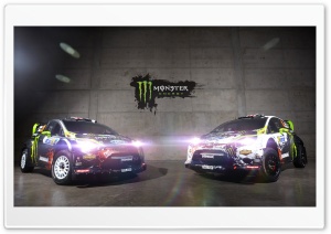 Ken Block Monster Energy Ford Fiesta WRC Ultra HD Wallpaper for 4K UHD Widescreen desktop, tablet & smartphone