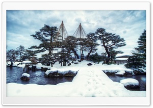 Kenrokuen Garden Winter Ultra HD Wallpaper for 4K UHD Widescreen desktop, tablet & smartphone