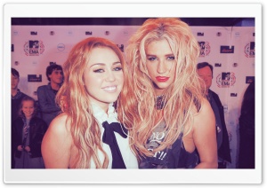 Kesha Sebert & Miley Cyrus Ultra HD Wallpaper for 4K UHD Widescreen Desktop, Lockscreen, Screensaver, TV, Tablet, Smartphone