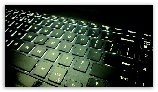 Keyboard Backlight Dark UltraHD Wallpaper for HD 16:9 ;