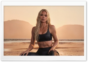 Khloe Kardashian Sportswear Photoshoot 4K UHD Wallpaper for Widescreen and UltraWide Desktop, UltraHD TV, Smartphone, Tablet