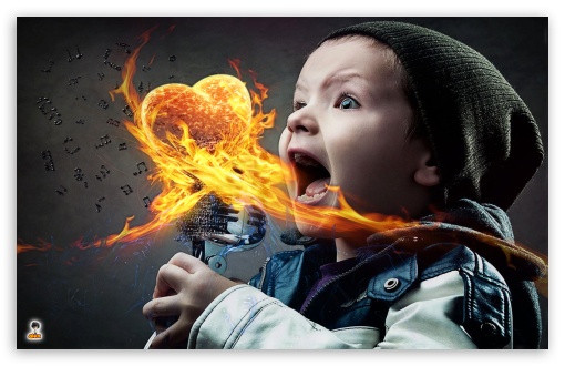 kids music on fire UltraHD Wallpaper for Widescreen 16:10 ;