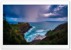 Kilauea Lighthouse on the Cliffs of Kauai, Hawaii 4K UHD Wallpaper for Widescreen and UltraWide Desktop, UltraHD TV, Smartphone, Tablet