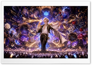 Kim Junsu on the Stage FanArt 4K UHD Wallpaper for Widescreen and UltraWide Desktop, UltraHD TV, Smartphone, Tablet