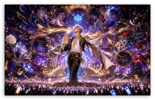 Kim Junsu on the Stage FanArt UltraHD Wallpaper for Widescreen 16:10 ;