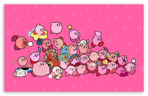 Kirby, Pink Background UltraHD Wallpaper for UHD 16:9 ; HD 16:9 ; UltraWide 21:9 24:10 ; Widescreen 16:10 5:3 ; Fullscreen 3:2 ; Tablet 1:1 ; Mobile 9:16 9:19.5 9:20 10:16 2:3 3:5 3:4 ; Dual 4:3 5:4 ;