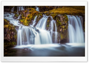 Kirkjufellsfoss waterfall, Iceland Ultra HD Wallpaper for 4K UHD Widescreen desktop, tablet & smartphone