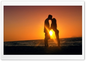 Kiss At Sunset Ultra HD Wallpaper for 4K UHD Widescreen desktop, tablet & smartphone