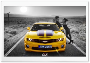 Kiss On Yellow Camaro Ultra HD Wallpaper for 4K UHD Widescreen desktop, tablet & smartphone