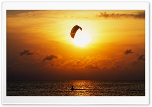 Kitesurfing At Sunset Ultra HD Wallpaper for 4K UHD Widescreen desktop, tablet & smartphone