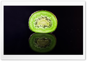 Kiwi Slice Macro Black Background Ultra HD Wallpaper for 4K UHD Widescreen desktop, tablet & smartphone
