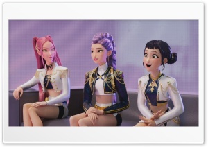 KPop Demon Hunters, Rumi, Mira, and Zoey 4K UHD Wallpaper for Widescreen and UltraWide Desktop, UltraHD TV, Smartphone, Tablet