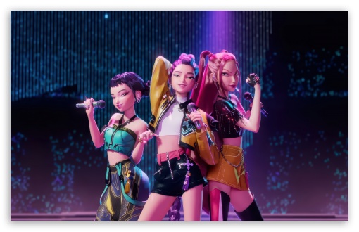 KPop Demon Hunters, Rumi, Mira, and Zoey UltraHD Wallpaper for UHD 16:9 ; HD 16:9 ; UltraWide 21:9 24:10 32:9 32:10 ; Widescreen 16:10 5:3 ; Fullscreen 4:3 5:4 3:2 ; Tablet 1:1 ; Dual 16:10 5:3 16:9 4:3 5:4 3:2 ;