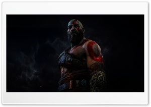 Kratos, God of War, Dark Background 4K UHD Wallpaper for Widescreen and UltraWide Desktop, UltraHD TV, Smartphone, Tablet