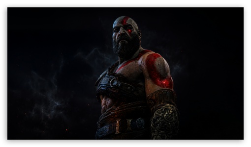 Kratos, God of War, Dark Background UltraHD Wallpaper for UHD 16:9 ; HD 16:9 ;