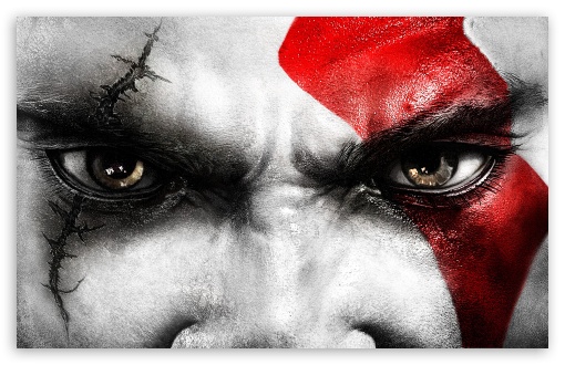 god of war kratos face wallpaper