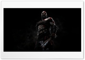 Kratos warrior, God of War, Dark Background 4K UHD Wallpaper for Widescreen and UltraWide Desktop, UltraHD TV, Smartphone, Tablet