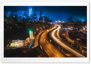 Kuala Lumpur at Night Ultra HD Wallpaper for 4K UHD Widescreen desktop, tablet & smartphone
