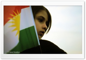 Kurdistan Flag With Sweet Baby Ultra HD Wallpaper for 4K UHD Widescreen desktop, tablet & smartphone