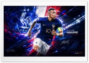 Kylian Mbappe - France 4K UHD Wallpaper for Widescreen and UltraWide Desktop, UltraHD TV, Smartphone, Tablet