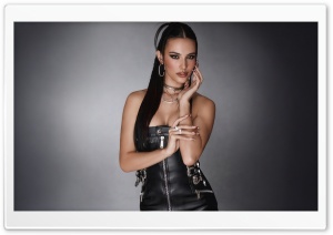 Kylie Cantrall in Leather Dress 2026 4K UHD Wallpaper for Widescreen and UltraWide Desktop, UltraHD TV, Smartphone, Tablet