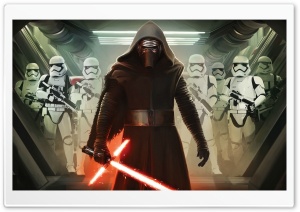 Kylo Ren and First Order Stormtroopers Ultra HD Wallpaper for 4K UHD Widescreen desktop, tablet & smartphone