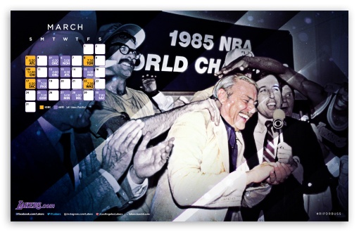 LA Lakers March 2012-13 Schedule UltraHD Wallpaper for Widescreen 16:10 ;