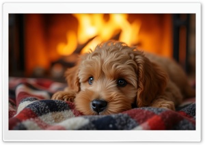 Labradoodle Puppy 4K UHD Wallpaper for Widescreen and UltraWide Desktop, UltraHD TV, Smartphone, Tablet