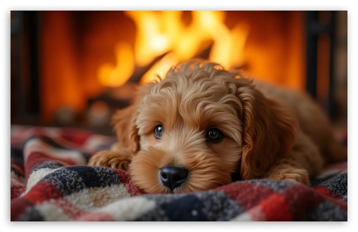 Labradoodle Puppy UltraHD Wallpaper for Widescreen 16:10 ;
