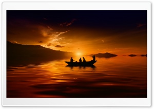 Lake at Sunset Ultra HD Wallpaper for 4K UHD Widescreen desktop, tablet & smartphone