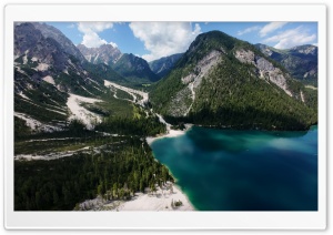 Lake Braies Ultra HD Wallpaper for 4K UHD Widescreen Desktop, Lockscreen, Screensaver, TV, Tablet, Smartphone