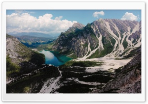 Lake Braies Ultra HD Wallpaper for 4K UHD Widescreen Desktop, Lockscreen, Screensaver, TV, Tablet, Smartphone