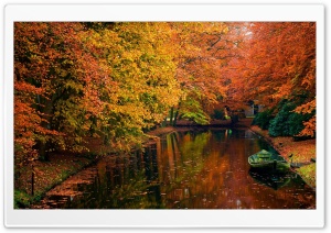Lake In Autumn Landscape Ultra HD Wallpaper for 4K UHD Widescreen desktop, tablet & smartphone