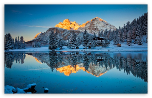 Lake Misurina Reflections UltraHD Wallpaper for HD 16:9 ; Widescreen 16:10 5:3 ; Fullscreen 3:2 ;