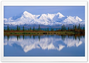 Lake Reflecting The Alaskan Mountains Ultra HD Wallpaper for 4K UHD Widescreen Desktop, Lockscreen, Screensaver, TV, Tablet, Smartphone