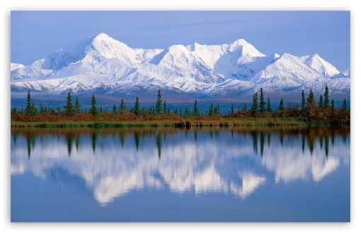 Lake Reflecting The Alaskan Mountains UltraHD Wallpaper for HD 16:9 ; Widescreen 16:10 5:3 ; Fullscreen 4:3 5:4 3:2 ; Tablet 1:1 ; Mobile 3:5 3:4 ;