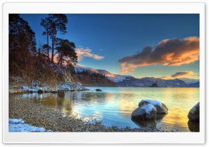 Lake, Winter Ultra HD Wallpaper for 4K UHD Widescreen desktop, tablet & smartphone