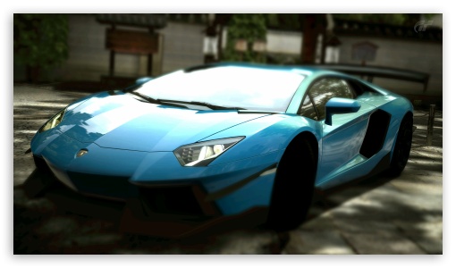 Download Gran Turismo 5 Blue Car 720p Desktop PC Background