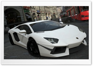 Lamborghini Aventador LP700-4 White Ultra HD Wallpaper for 4K UHD Widescreen desktop, tablet & smartphone