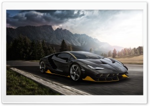 Lamborghini Centenario, Mountain Landscape 4K UHD Wallpaper for Widescreen and UltraWide Desktop, UltraHD TV, Smartphone, Tablet