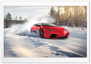 Lamborghini Drifting In Snow Ultra HD Wallpaper for 4K UHD Widescreen desktop, tablet & smartphone