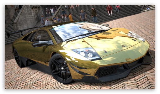 Lamborghini Murcielago LP670-4 SV Gold UltraHD Wallpaper for UHD 16:9 ; HD 16:9 ;